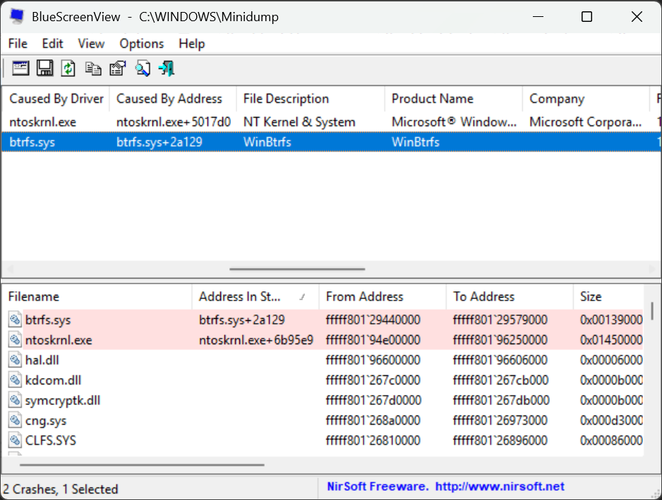 BlueScreenView 截图